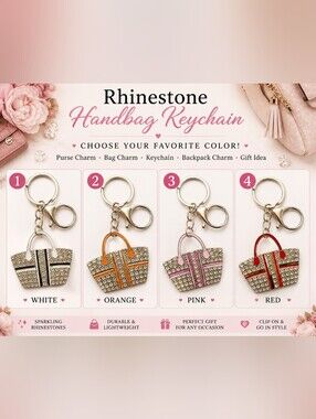✨ Rhinestone Handbag Keychain | Purse Charm | Bag Charm | Choose Your Favorite 1